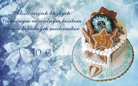 Vianočný medovníkový adventný košík!
